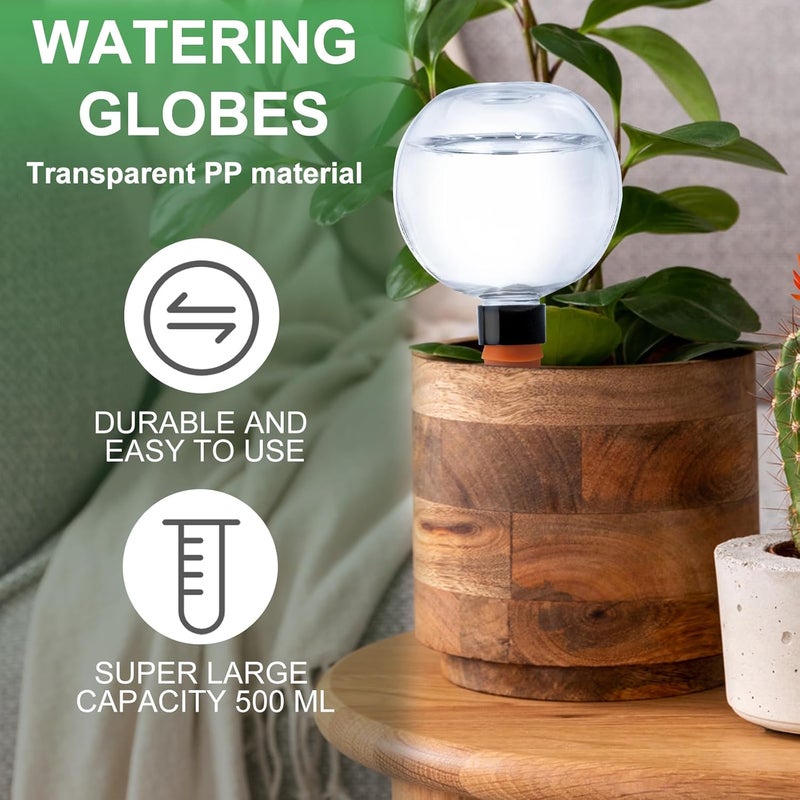 Ansberta 4 Pack Plant Watering Globes 17oz Self Watering Planter Insert Indoor/Outdoor Plant Watering Devices for Automatic Drip Irrigation - Image 5